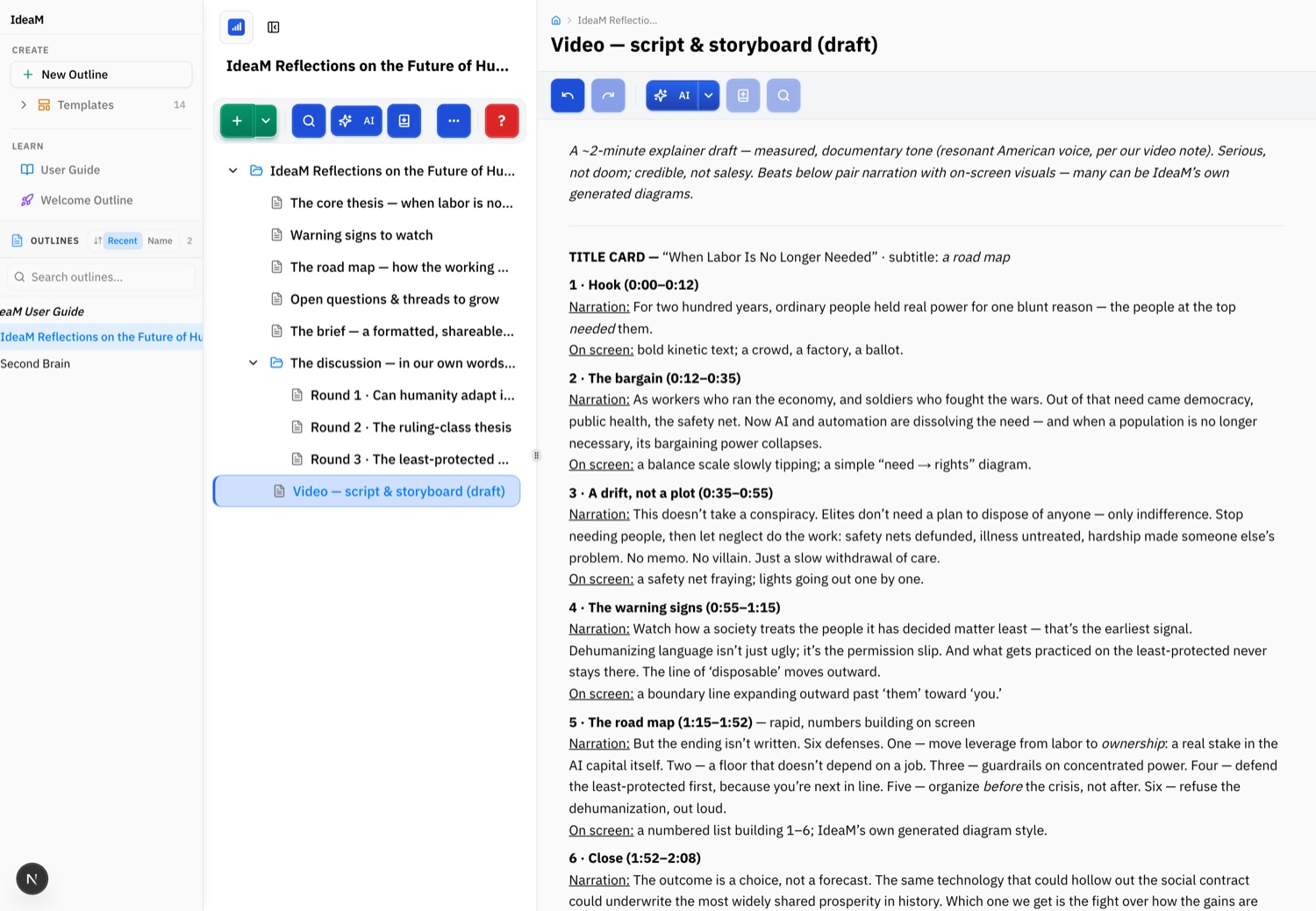A ready-to-shoot video script