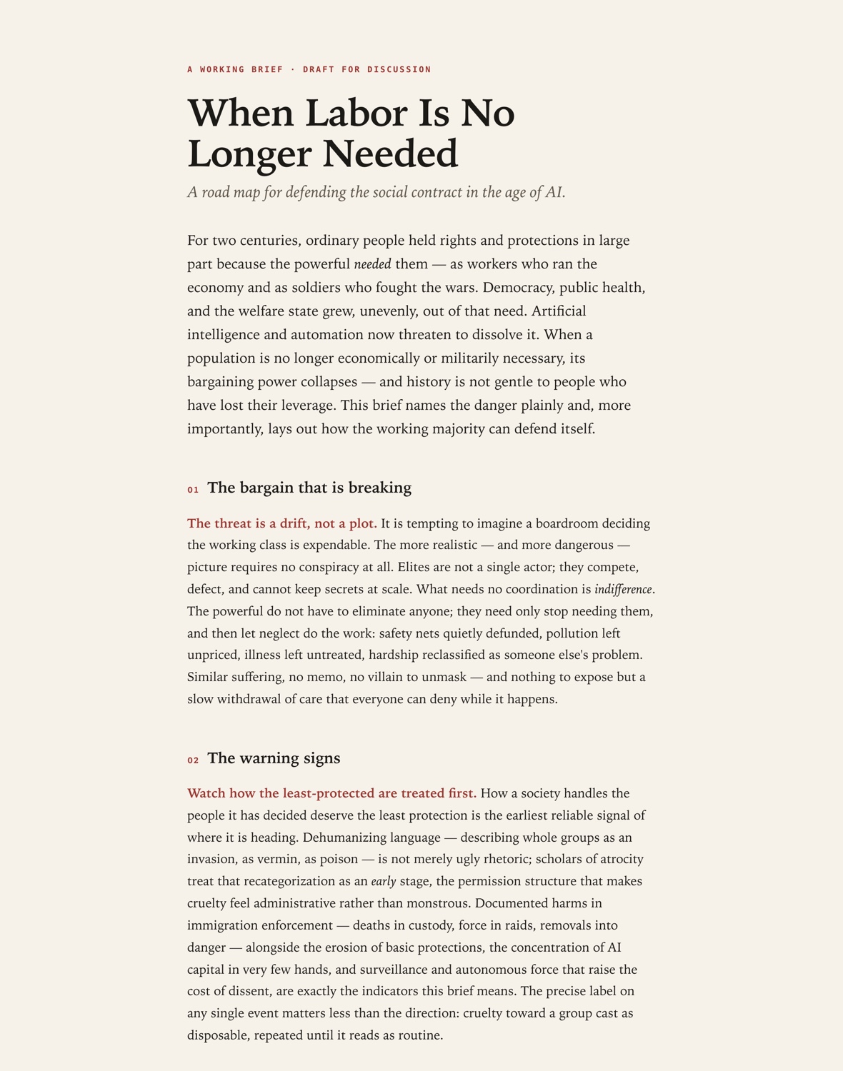 A designed, shareable page