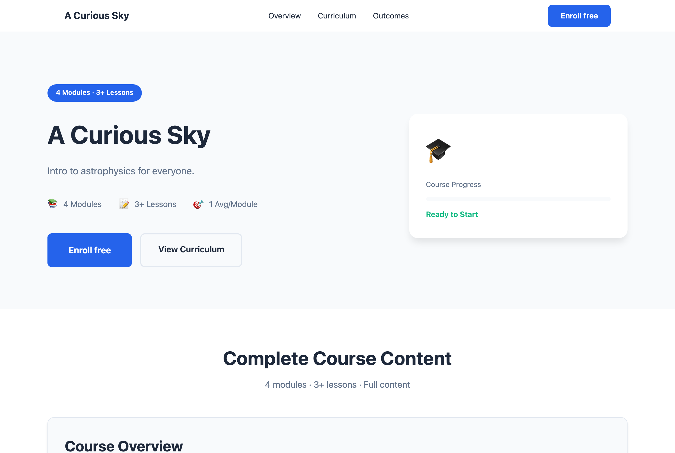 Online Course website built by IdeaM
